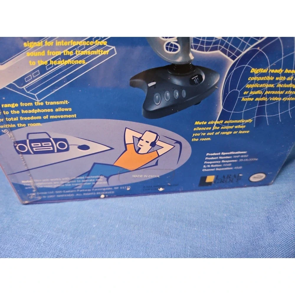 Vintage Nintendo 64 Wireless Headphone System Multimedia Audiophile Stereo Sound